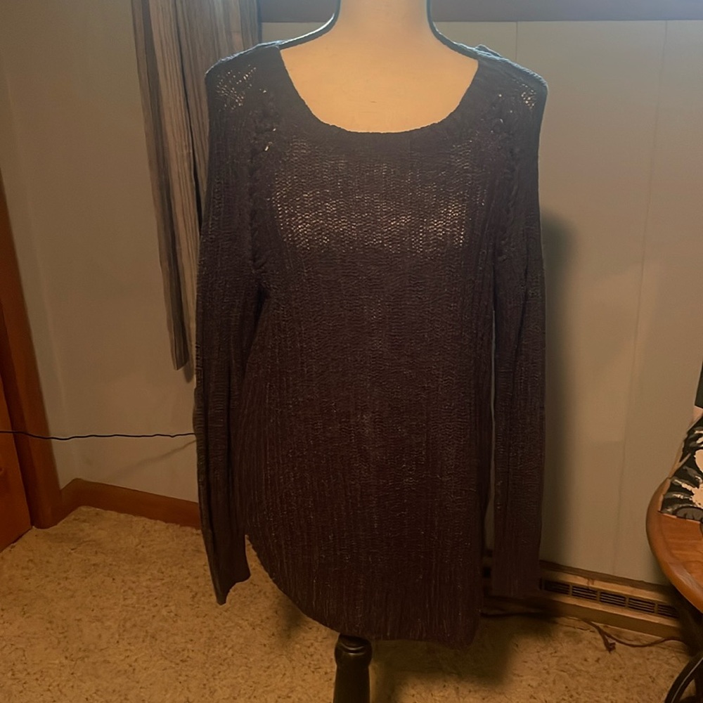 Pink Republic L Navy Knit Sweater